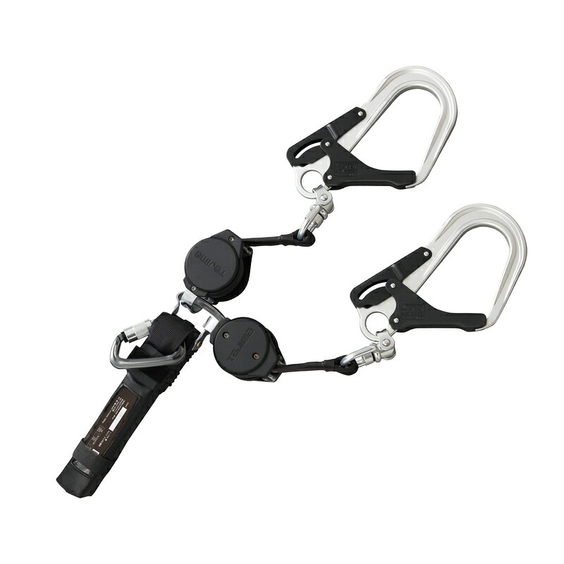 ハーネス用VRロックリールL8ダブル 大重量者用130kg A4VR150L-WL8 巻取式ロック装置あり ダブルランヤード TAJIMA ［送料無料］