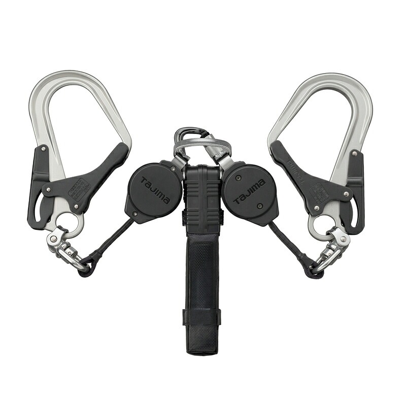 ハーネス用VRロックリールL8ダブル 大重量者用130kg A4VR150L-WL8 巻取式ロック装置あり ダブルランヤード TAJIMA ［送料無料］