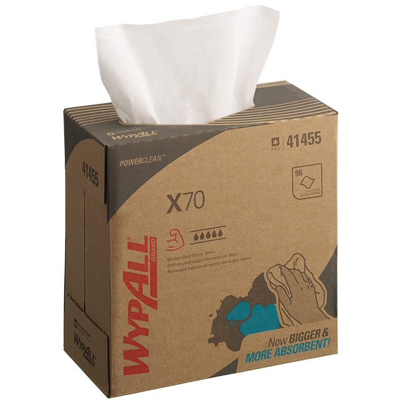 ワイプオール X70 スモールポップアップシングル ウエス 96枚/BOX×10セット 日本製紙クレシア ［送料無料］