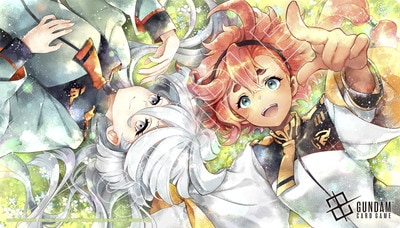 ガンダムカードゲーム オフィシャルプレイマット＆カードセット スレッタ＆ミオリネ 宅配便のみ】オフィシャルプレイマット＆カードセット スレッタ