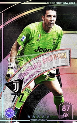 WCCF footista PE ロケテ ジャンルイジ・ブッフォン 変換済み ランクアップ済み】【F20-EX-R】ジャンルイジ・ブッフォン ☆5 WS