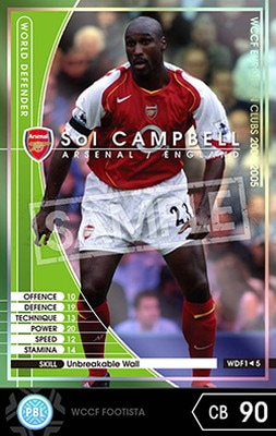 FOOTISTA 変換済み】 【04-05 WDF1】ソル・キャンベル | WCCF FOOTISTA