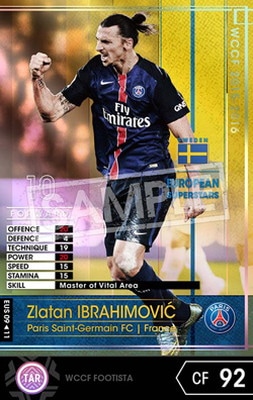 WCCF footista イブラヒモビッチ FOOTISTA 変換済み】【15-16 Ver.2.0 EUS09】ズラタン