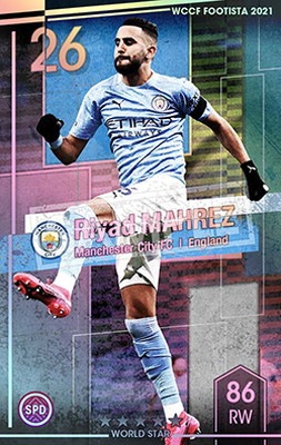 WCCF wccf footista トレーディングカード ランクアップ済み】【F21-EX-R】リヤド・マフレズ ☆5 WS | WCCF