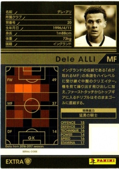 16-17シーズン　デレ・アリ 16-17 / SS-RE-EXT】デレ・アリ | WCCF,WCCF【その他