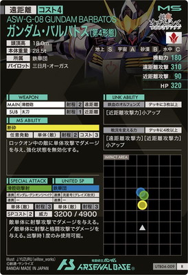 キズ格安】UTB04-009 ガンダム・バルバトス(第4形態) R | 機動