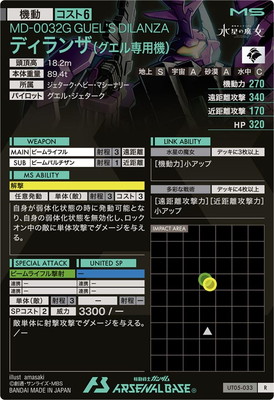 UT05-033 ディランザ(グエル専用機) R | 機動戦士ガンダム アーセナル