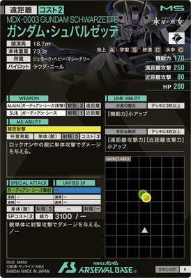 アーセナルベース UT05
ザフトレッド セット UT05-018デスティニーガンダム【SEC・パラレル】/ガンダム