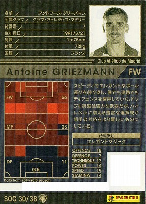 WCCF アントワーヌ・グリーズマン 13-14 PSA8 WCCF 使用感 13-14 白(EXTRA) アントワーヌ・グリーズマン