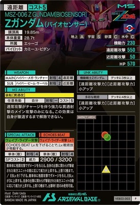 VEB03-003 Zガンダム（バイオセンサー） P | 機動戦士ガンダム