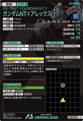 LX04-012 ガンダムNT-1 アレックス M | 機動戦士ガンダム アーセナル