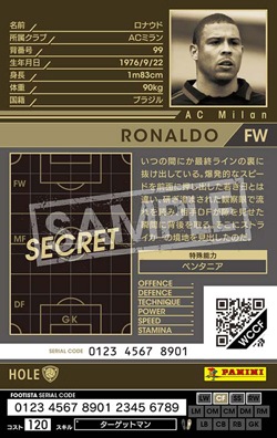 FOOTISTA 変換済み】☆【16-17 Ver.3.0 HOLE】ロナウド [ACミラン