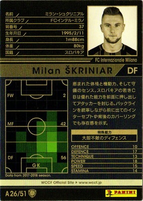 17-18 Ver.2.0 / A26】ミラン・シュクリニアル(BT) | WCCF,WCCF【通常