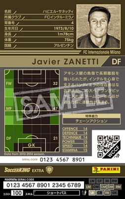 直筆サイン入り写真 ハビエル・サネッティ インターミラノ SA鑑定済 直筆サイン入り写真 ハビエル・サネッティ FCインテル・ミラノ