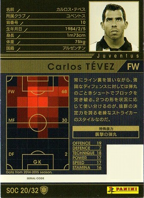 ☆【14-15OE / SOC20】カルロス・テベス | WCCF,WCCF【通常弾
