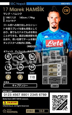 ランクアップ済み】【F19-1 018-R】マレク・ハムシク ☆5 WS