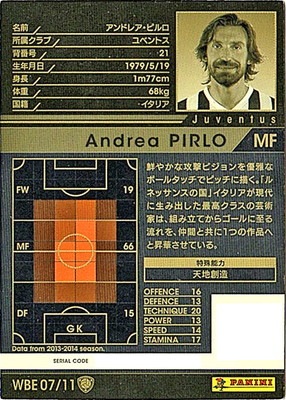 ☆【13-14 / WBE07】アンドレア・ピルロ | WCCF,WCCF【通常弾】,WCCF