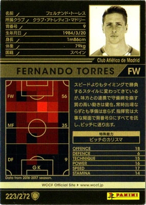 コリンシアン 　クラブスペシャル　フェルナンド トーレス 17-18 / 223】フェルナンド・トーレス | WCCF,WCCF【通常弾