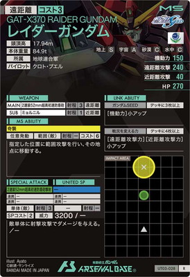 UT03-028 レイダーガンダム R | 機動戦士ガンダム アーセナル