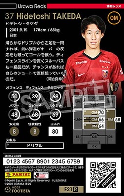 ランクアップ済み】【F21-6 095-R】ヒデトシ・タケダ ☆2 DC | WCCF