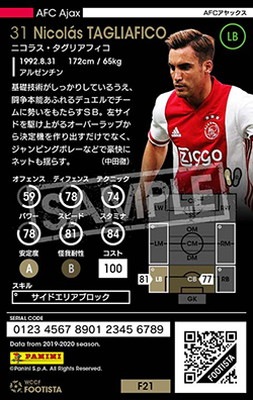 F21-2 028】ニコラス・タグリアフィコ ☆3 CC | WCCF FOOTISTA