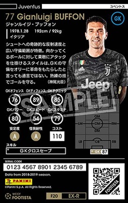 WCCF footista PE ロケテ ジャンルイジ・ブッフォン 変換済み WCCF