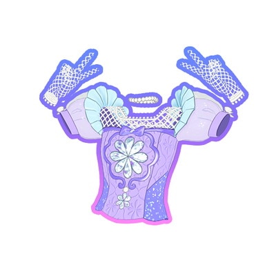 P-251 コスメティックフラワーパープルトップス UR | ワッチャ