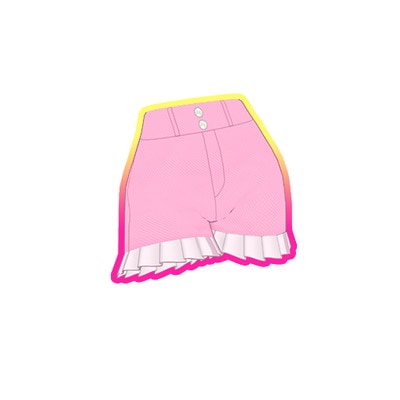 PM2-1-121 ガーリーデニムパンツピンクボトムス R | ワッチャプリマジ