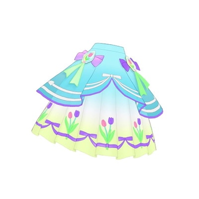 アイプリバース 3弾4弾 フルコーデ バラ売り アイプリバース APR3-067 フラワーガーデンブルーボトムス ☆4