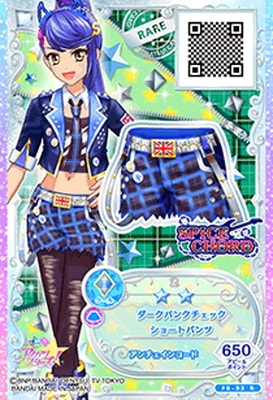 F6-93 R ダークパンクチェックショートパンツ | アイカツシリーズ,アイ