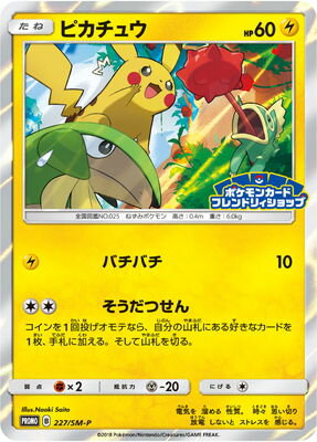 ピカチュウ プロモ 227/SM-P フレンドリィショップ ② PK-SM-P-227 ピカチュウ | ポケモンカード,SMシリーズ,プロモーション