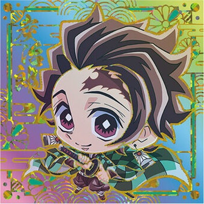 028 炭治郎【裏面：禰豆子】 ☆4 鬼滅の刃ディフォルメシール