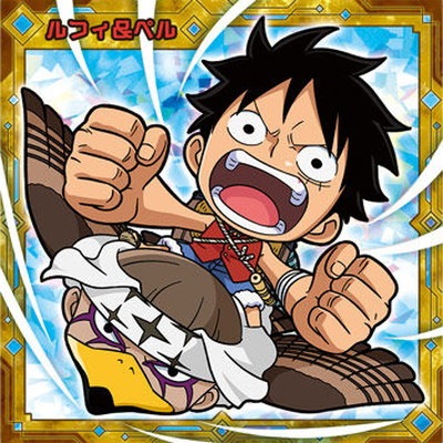 SW4-08 ルフィ＆ペル SR にふぉるめーしょん ワンピース大海賊シール