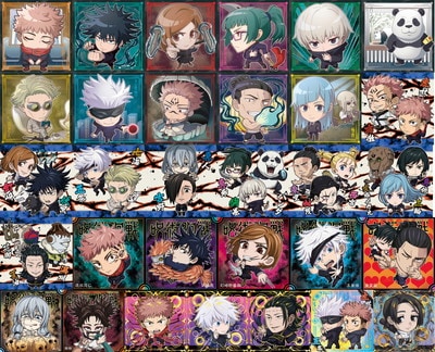 【人気上昇中】呪術廻戦ウエハースシール 5弾〜7弾＋呪術廻戦0 フルコンプセット にふぉるめーしょん 呪術廻戦ディフォルメシールウエハースvol.5