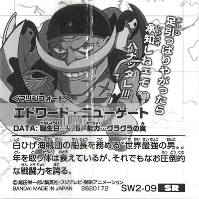 SW2-09 エドワード・ニューゲート SR にふぉるめーしょん ワンピース大