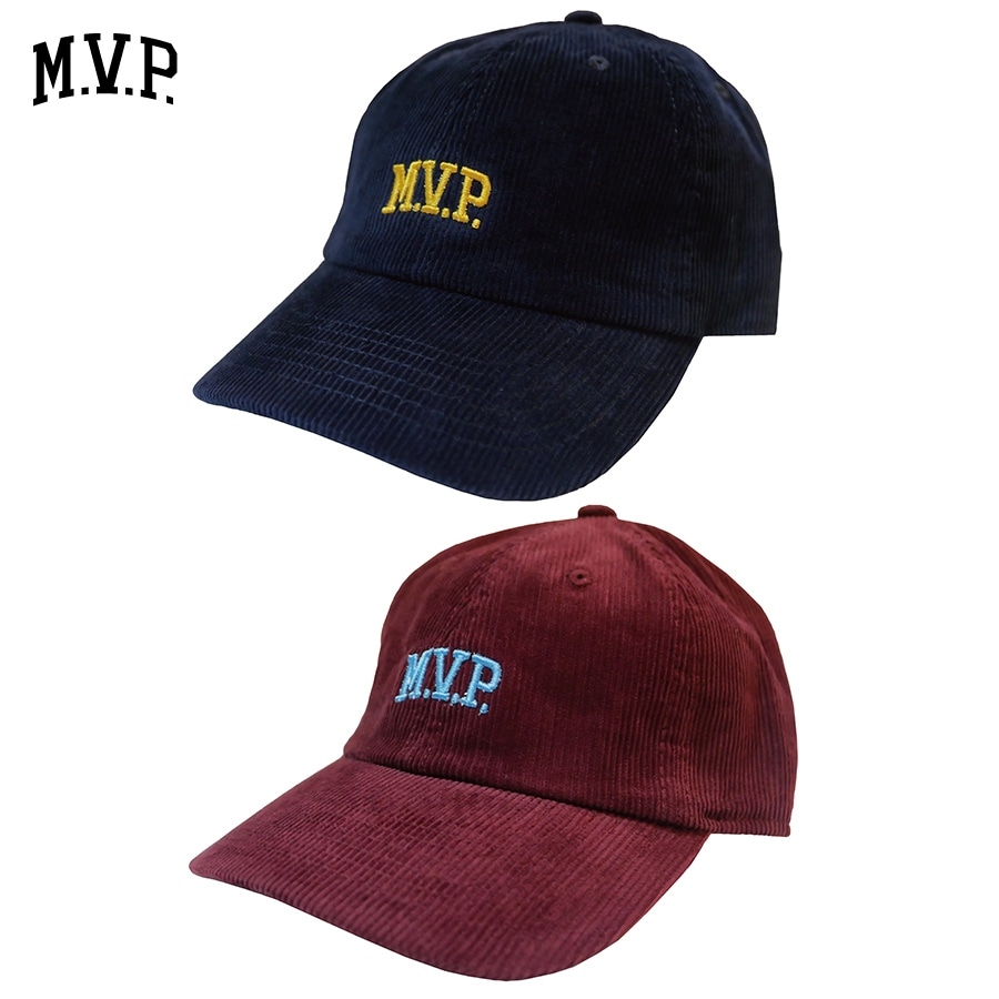 M.V.P. : Embroidery M.V.P. Logo Corduroy 6P Dad Cap