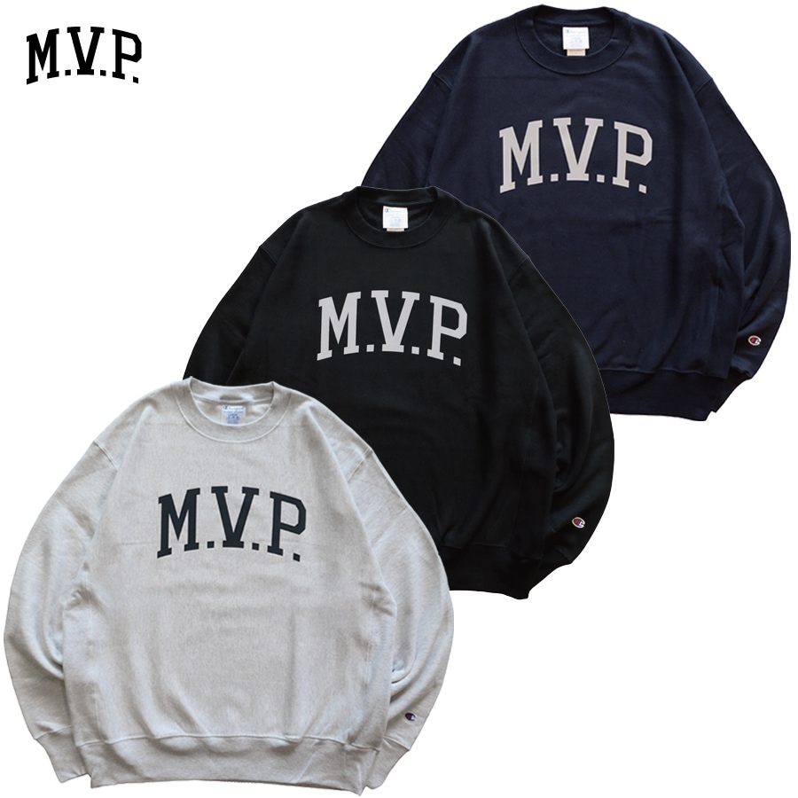 M.V.P. : Reflective M.V.P. Logo Crew Sweat