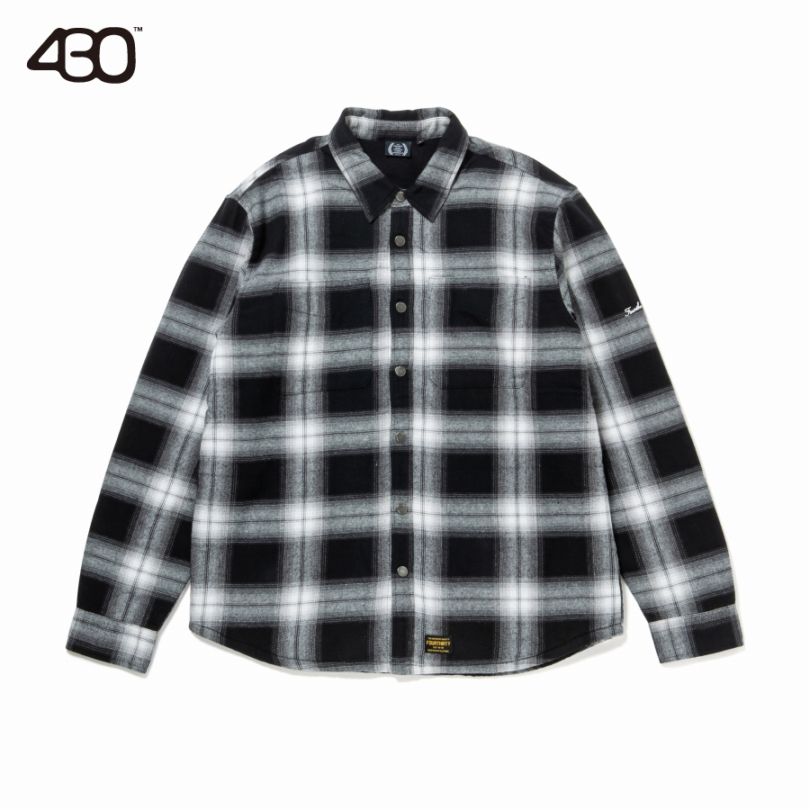 430 : L/S FLEECE LINER CHECK SHIRT