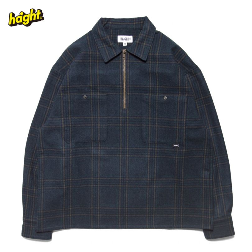 HAIGHT : FLANNEL HALF ZIP SHIRT