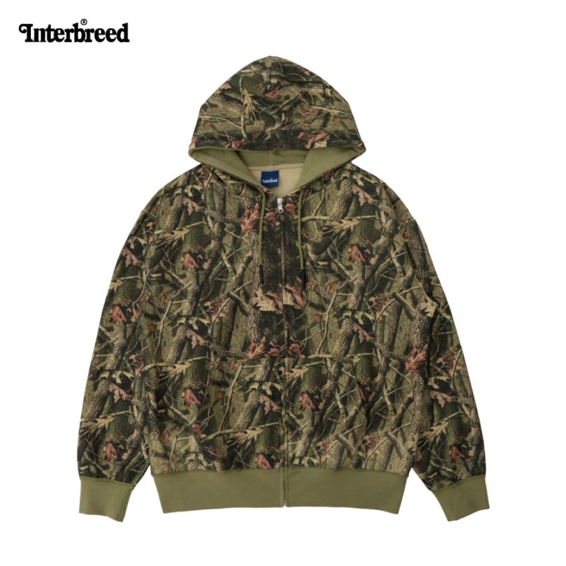 INTERBREED : Camouflage Heavy Weight Zip Hoodie