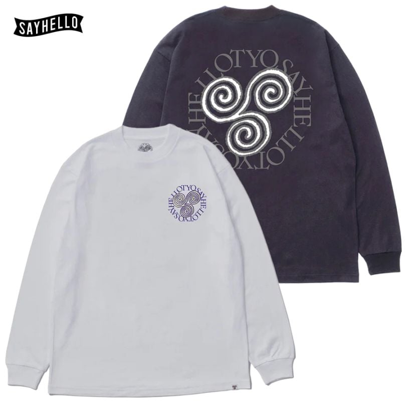 SAYHELLO : Pigment Slap Logo L/S Tee