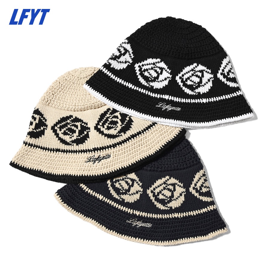 LFYT : LFYT ROSE KNIT BUCKET HAT