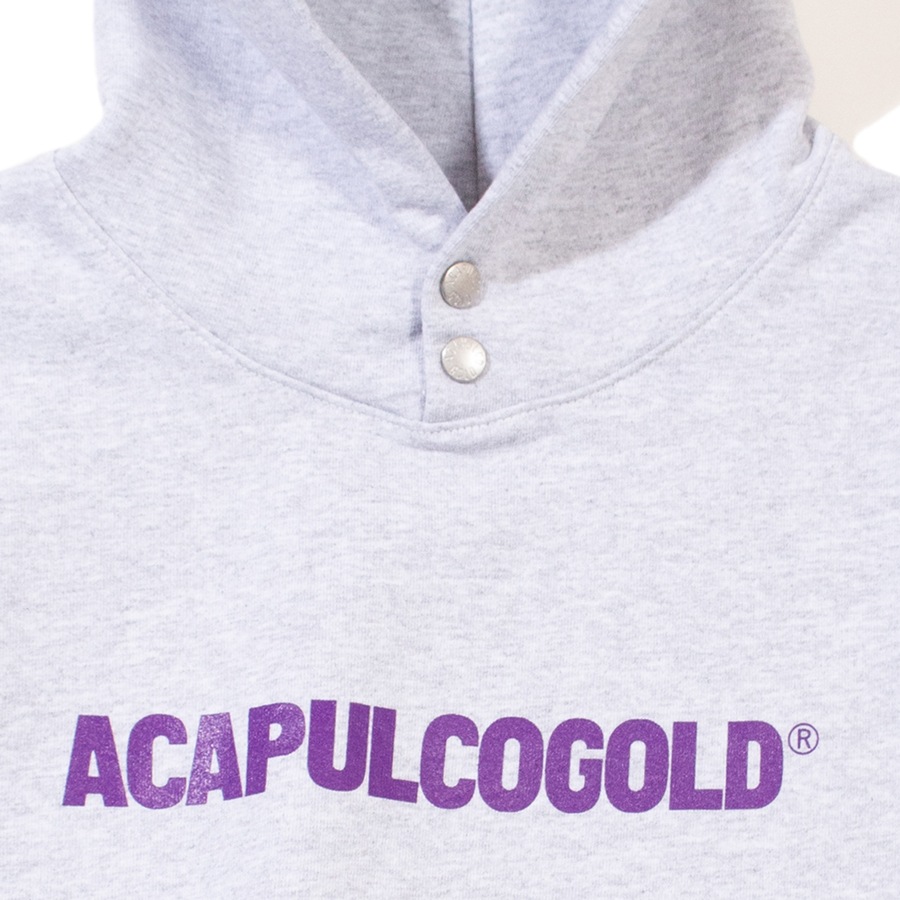 ACAPULCO GOLD : LINEAR SIGNATURE SNAP HOODED SWEATSHIRT