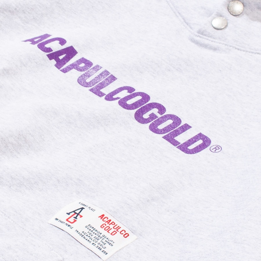 ACAPULCO GOLD : LINEAR SIGNATURE SNAP HOODED SWEATSHIRT