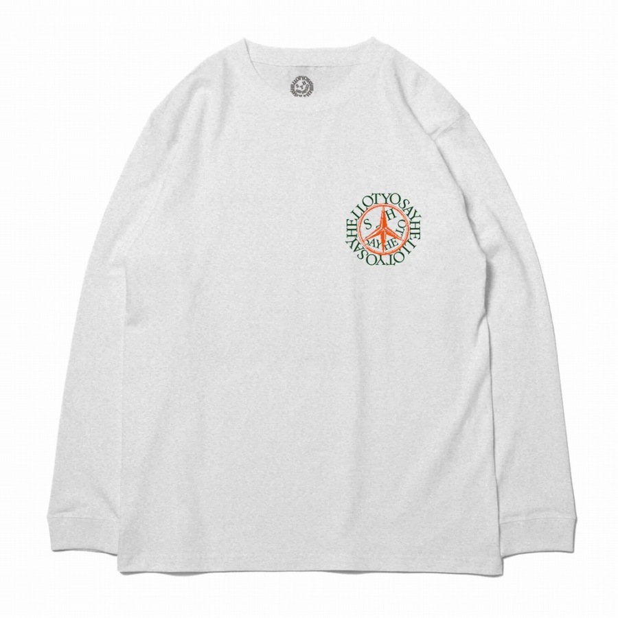 SAYHELLO : Peace Smile Logo L/S Tee