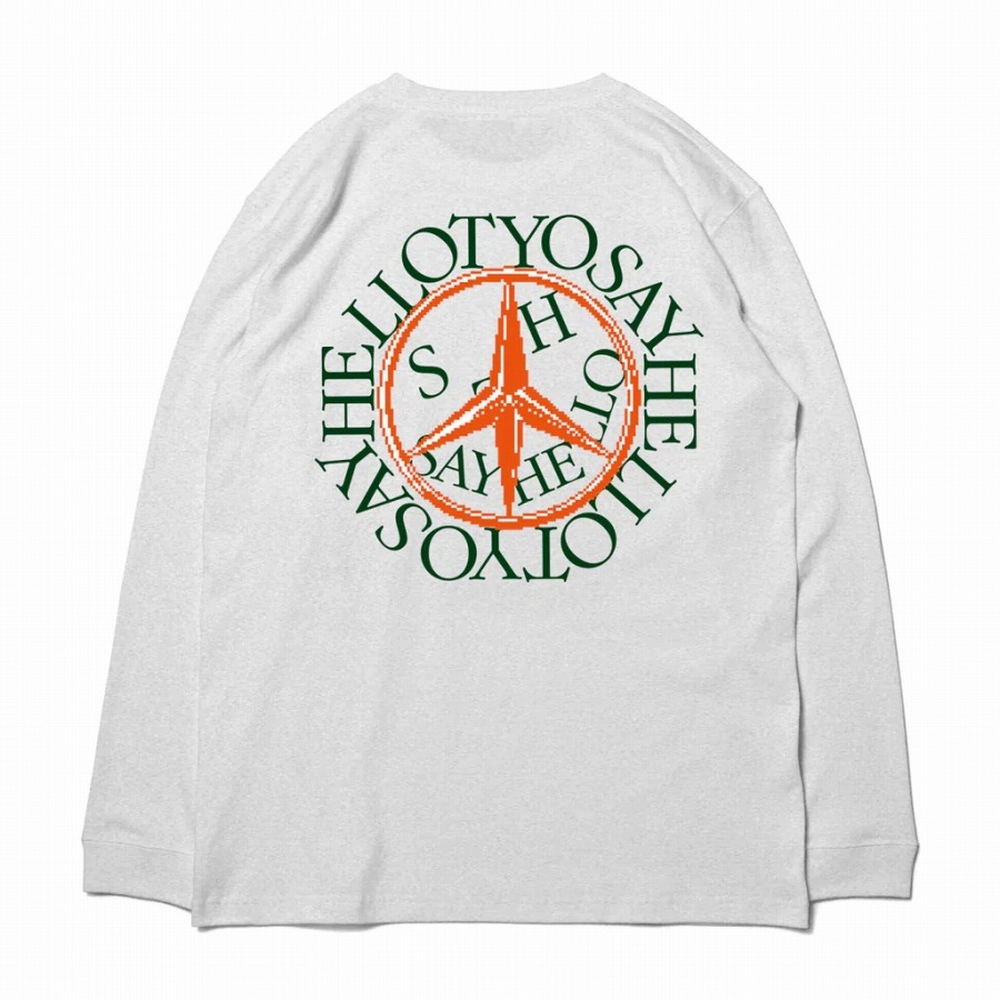 SAYHELLO : Peace Smile Logo L/S Tee