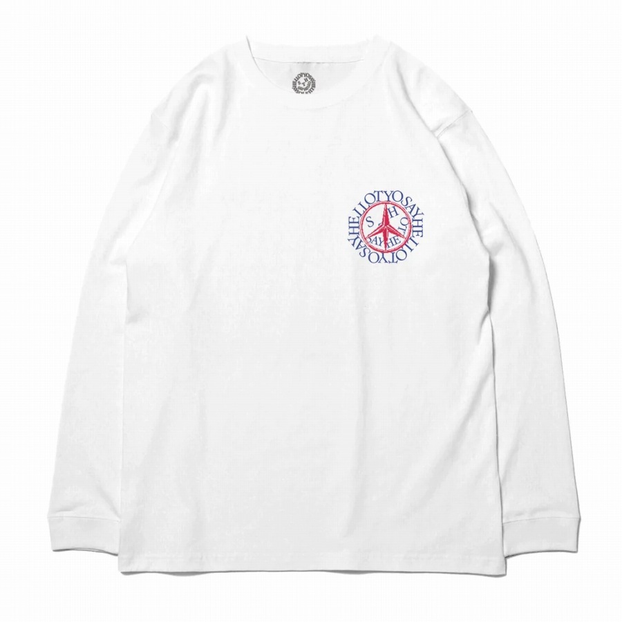 SAYHELLO : Peace Smile Logo L/S Tee