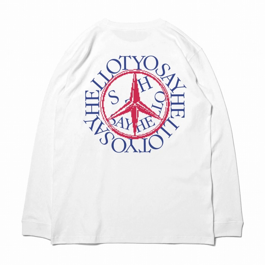 SAYHELLO : Peace Smile Logo L/S Tee