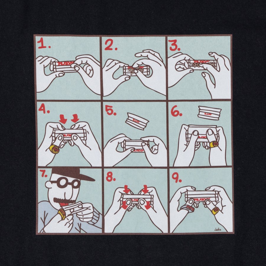 INTERBREED : RAW x INTERBREED “How to roll SS Tee” artwork by cleofus