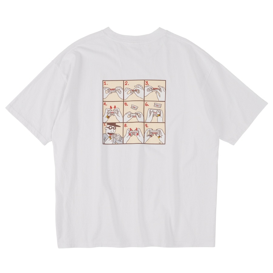 INTERBREED : RAW x INTERBREED “How to roll SS Tee” artwork by cleofus